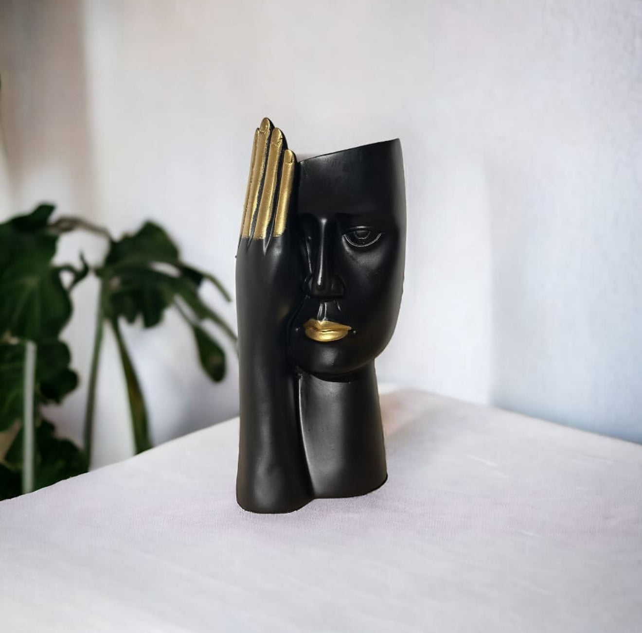 Hand on Face Vase