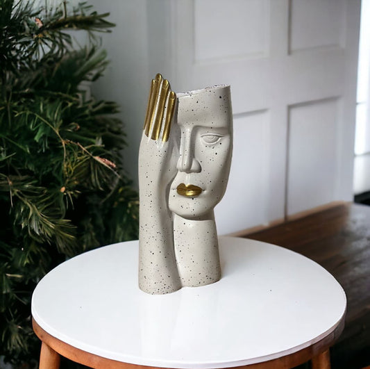 Hand on Face Vase