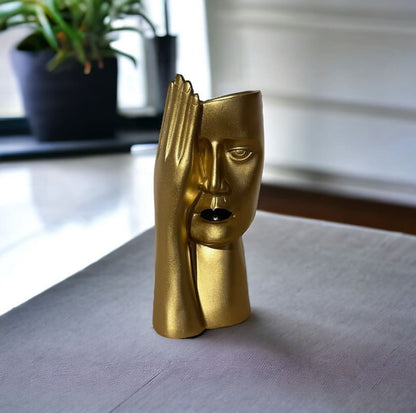 Hand on Face Vase