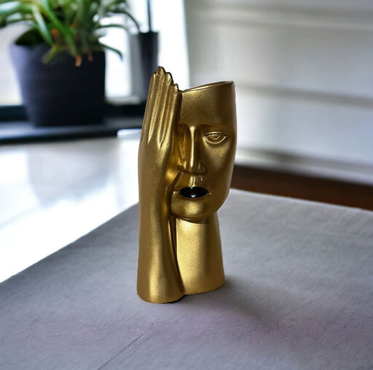 Hand on Face Vase