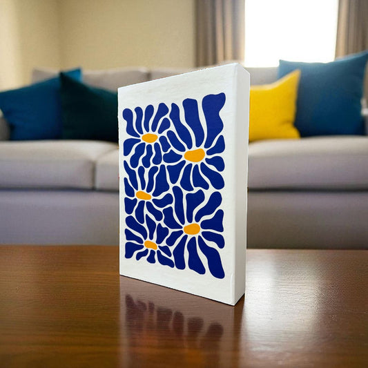 Blue Flowers Decor Book