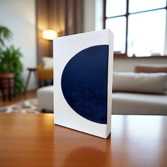 Blue Half Circle Decor Book
